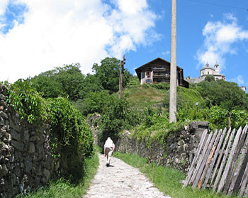 Op weg naar Kloster Säben is steil, warm en moeilijk begaanbaar