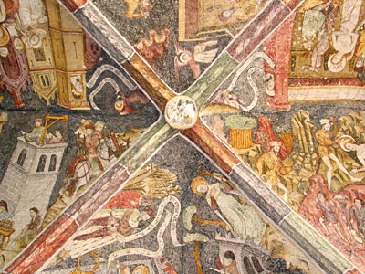 Plafondschildering in de Kreuzgang van het klooster