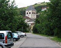 Één van de parkeerplaatsjes bij Kloster Neustift