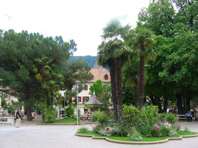 Merano biedt met zijn palmbomen een (sub)tropische aanblik