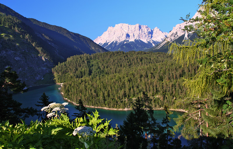 We maken dan ook een aantal mooie foto’s van de Zugspitze.