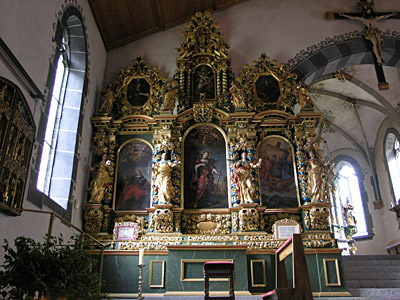 Niet alleen fraaie altaars, maar de St. Georgkirche heeft ook een goede akoestiek